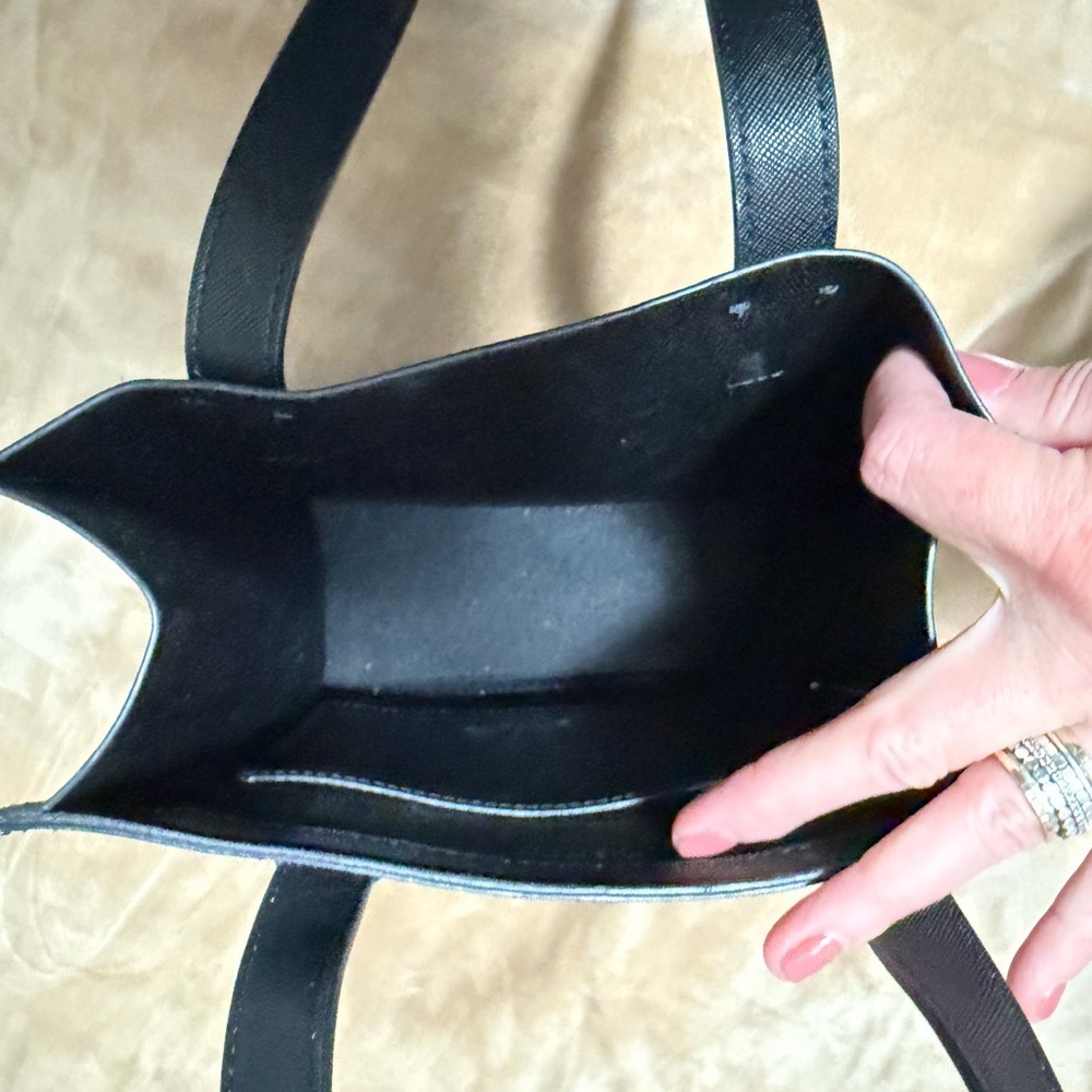 Ted Baker Soocon Faux Leather Tote Elegant Black Handbag - Picture 4 of 6